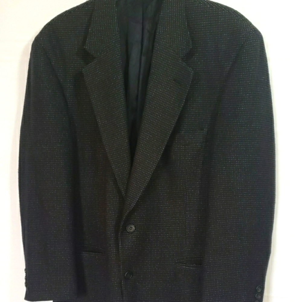 Blue and Gold Sport Coat with Classic Notched Lapel